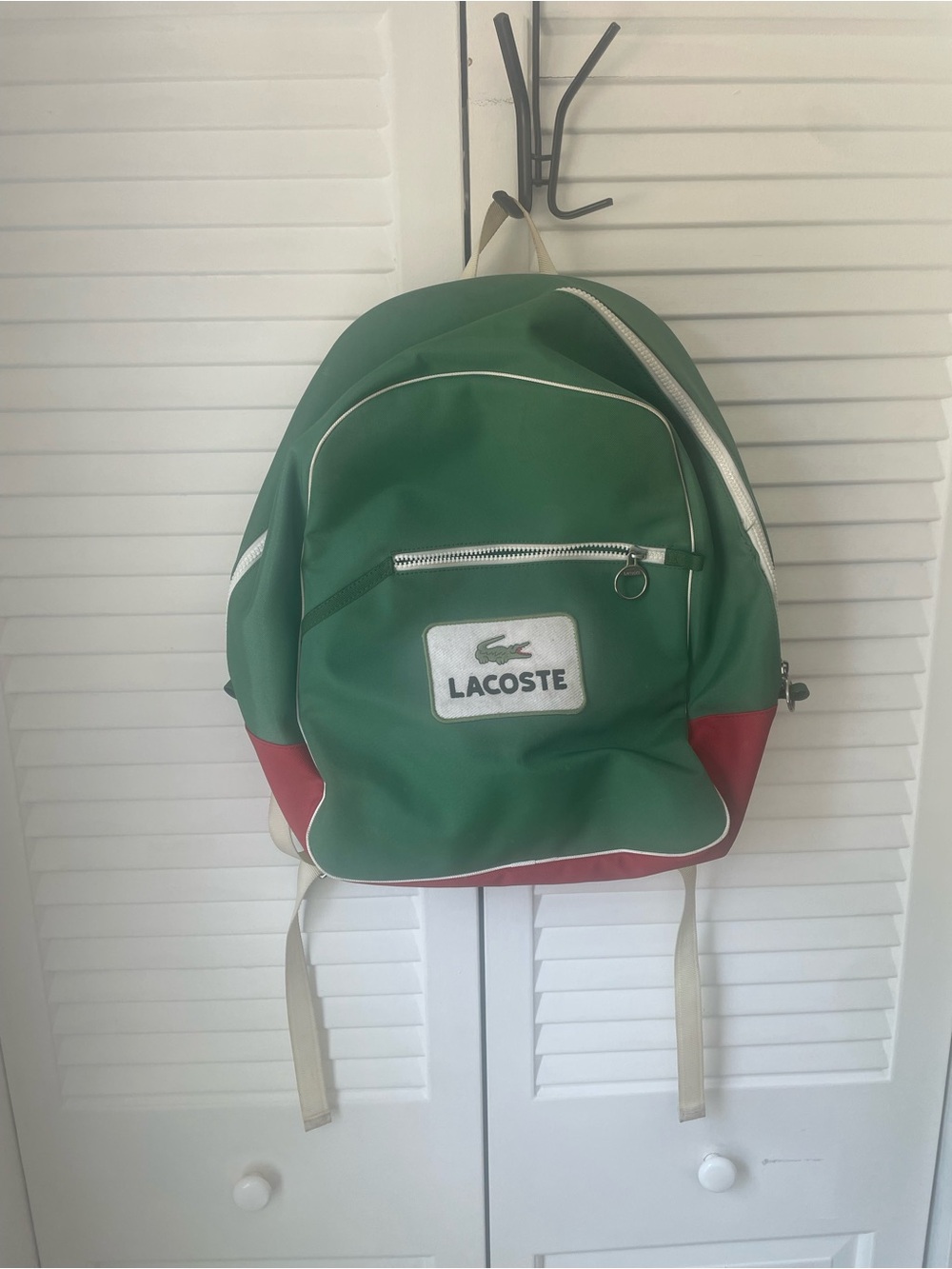 Lacoste Retro Sport M10 665 Green Nylon Backpack for Men - Excellent Condition